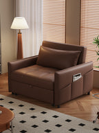 ANJU Armchair Sofa Bed with Wide Padded Arms and Side Pocket, Single or 2-Seater, 80–180 cm