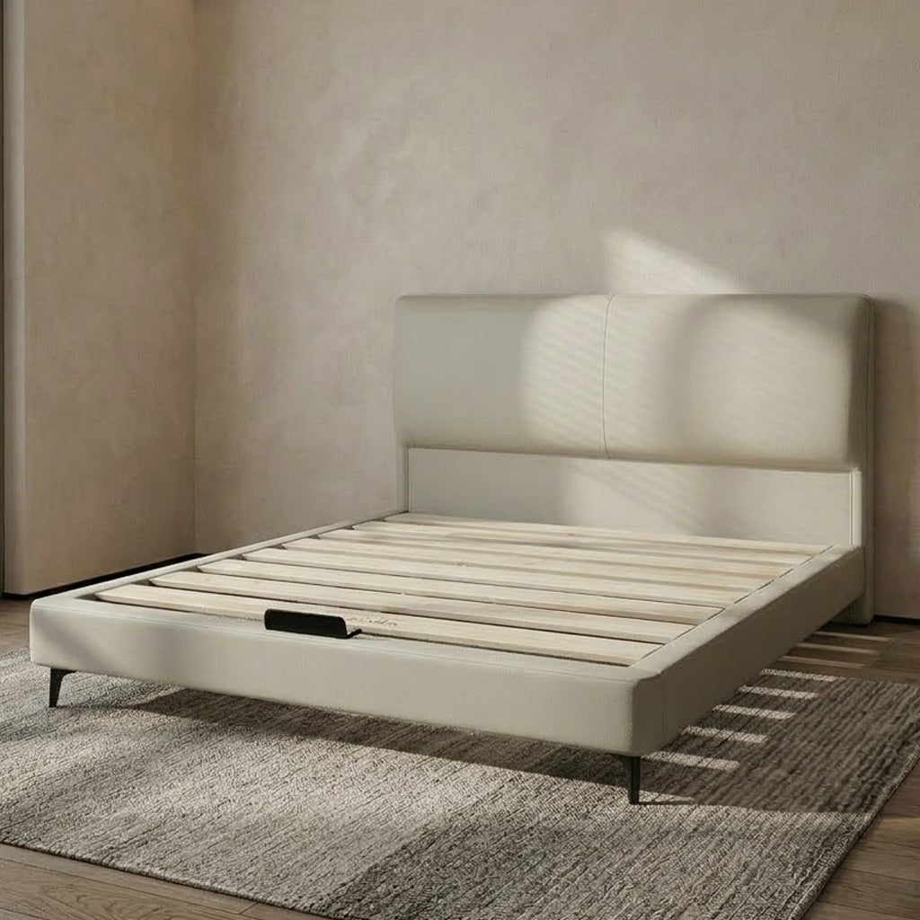 ANJU F610 Low Profile Bed Frame with Padded Headboard