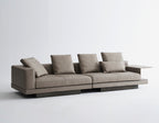 ANJU Modular Faux Leather Sofa with Shelf Arm and Raised Plinth Base, 140–380 cm