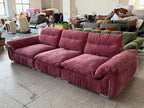 ANJU Pleated Front Plush Sofa with Tall Soft Back, Down-Blend Cushions, 240–360 cm