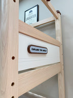 ANJU Wooden Canopy Bunk Bed with Optional Storage Stairs