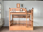ANJU Wooden Double Decker Bed with Two Same-Width Bunks