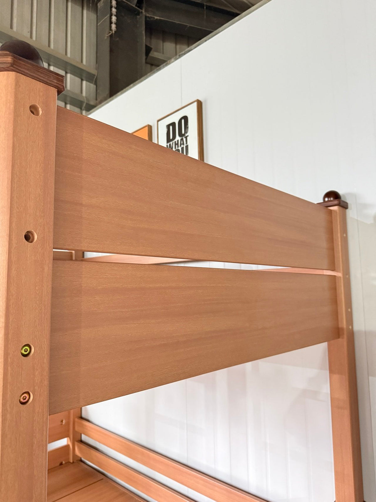 ANJU Wooden Double Decker Bed with Two Same-Width Bunks