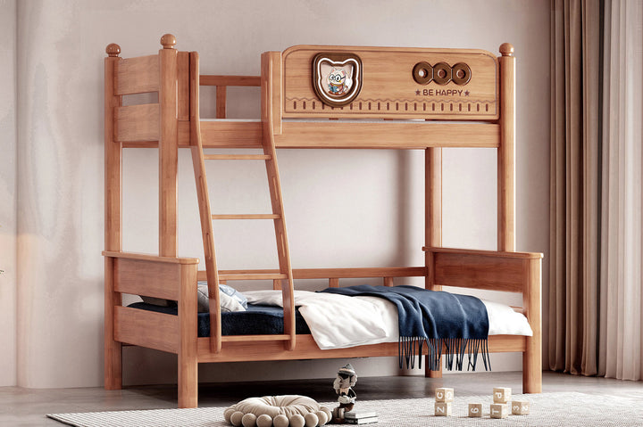 ANJU Be Happy Bear Wooden Bunk Bed