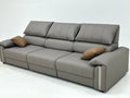 ANJU Electric Slide-Out Seat Sofa with Tilting Headrests, Faux or Top-Grain Leather, 212–420 cm