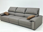 ANJU Electric Slide-Out Seat Sofa with Tilting Headrests, Faux or Top-Grain Leather, 212–420 cm