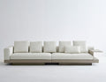 ANJU Modular Faux Leather Sofa with Shelf Arm and Raised Plinth Base, 140–380 cm