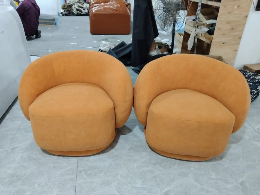 ANJU Curved Kidney Sofa in Boucle-Look Lamb Fleece or Velvet, 95–320 cm