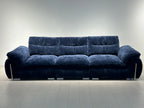 ANJU Pleated Front Plush Sofa with Tall Soft Back, Down-Blend Cushions, 240–360 cm