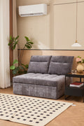 ANJU Compact Armless Sofa Bed with Angled Back Cushions, Single or 2-Seater, 80–190 cm