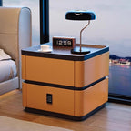 ANJU Rounded Bedside Cabinet with Optional Code Lock, 2 Drawers, W40–50 cm