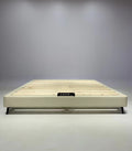 ANJU Upholstered Floating Platform Bed Frame with Optional LED Strip, Low Japanese Style, Queen or King