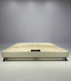 ANJU Upholstered Floating Platform Bed Frame with Optional LED Strip, Low Japanese Style, Queen or King