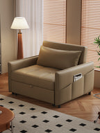 ANJU Armchair Sofa Bed with Wide Padded Arms and Side Pocket, Single or 2-Seater, 80–180 cm