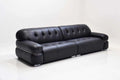 ANJU Puffy Rolled-Arm Faux Leather Sofa with Chrome Trim, 120–360 cm
