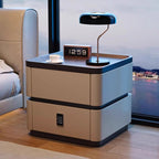 ANJU Rounded Bedside Cabinet with Optional Code Lock, 2 Drawers, W40–50 cm