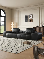 ANJU Low-Back Deep-Seat Faux Leather Sofa, 260–395 cm