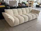 ANJU Channel-Tufted Chenille Sofa with Winged Arms, 140–328 cm