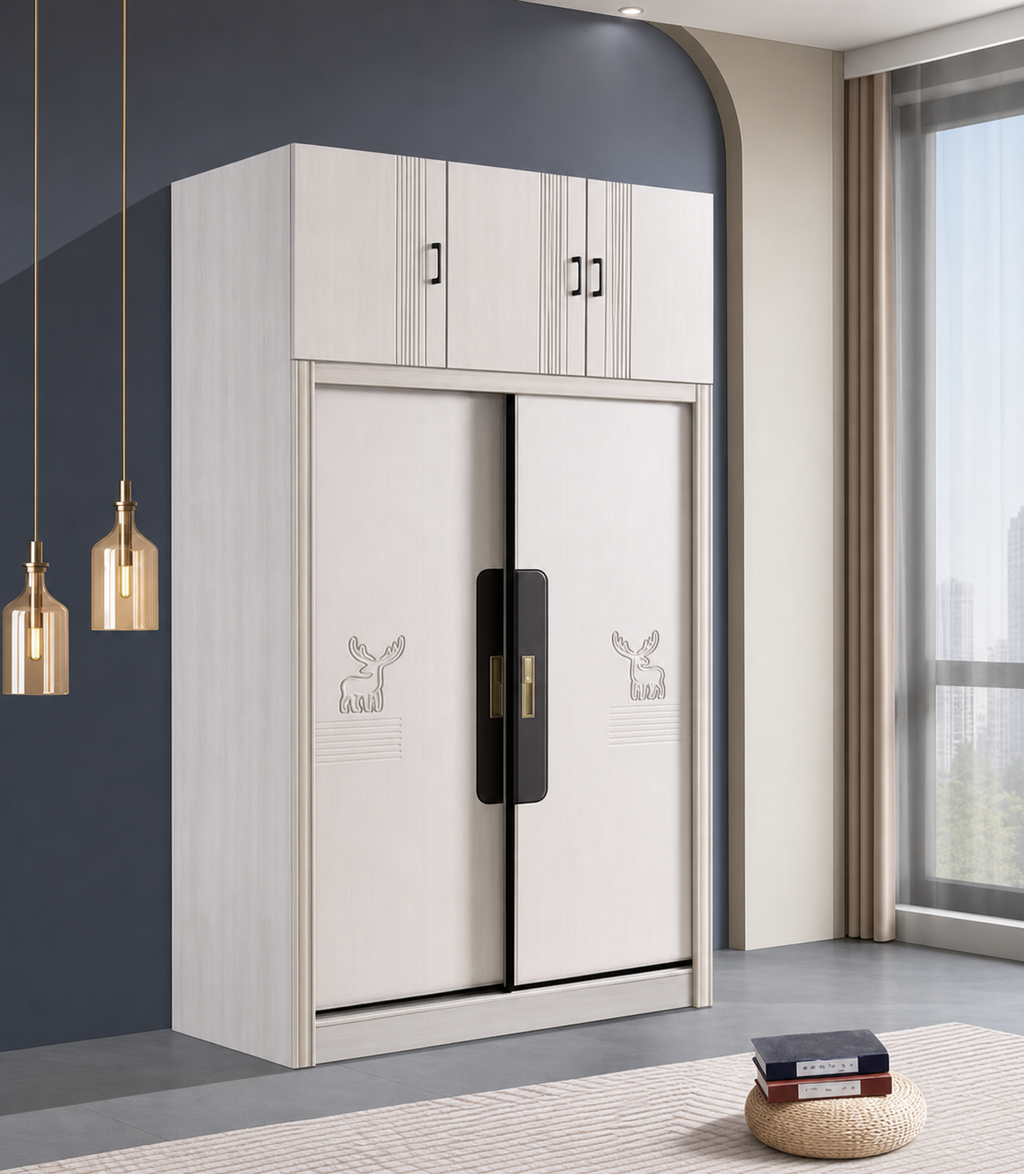 ANJU white 2-door sliding wardrobe