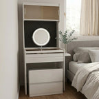 ANJU white multi-function dressing table front scene