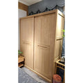 ANJU natural wood 2-door sliding wardrobe square lead image