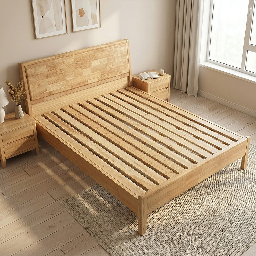 ANJU Tatami Bed Frame with Wide Slat Base for Bedroom
