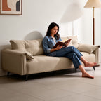 ANJU khaki sofa bed lifestyle scene