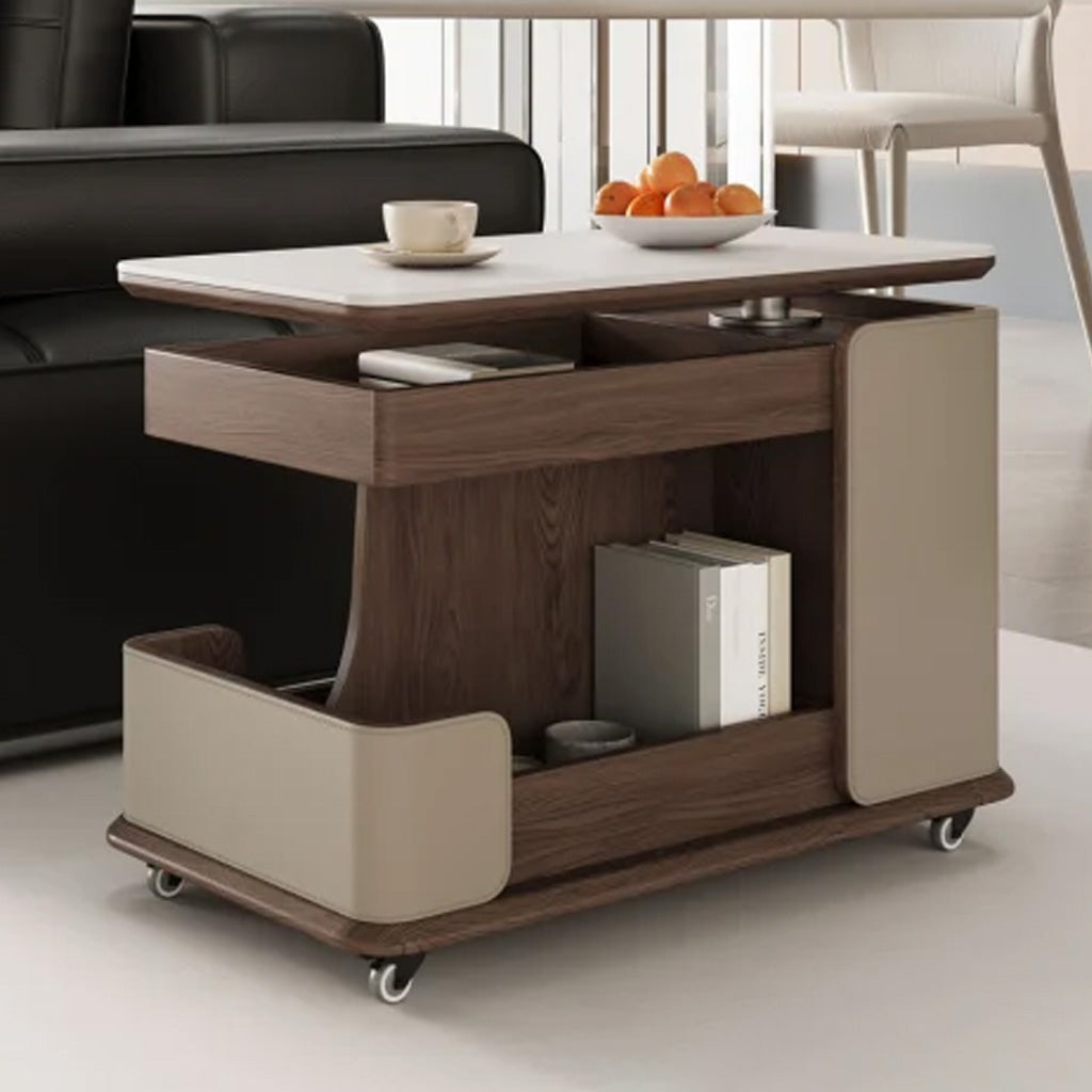 ANJU SN21 lift-top side table normal version with storage and wheels