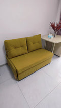 ANJU Corduroy Pull Out Sofa Bed with Loose Tufted Back Cushions, Single or 2-Seater, 80–220 cm