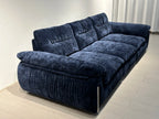 ANJU Pleated Front Plush Sofa with Tall Soft Back, Down-Blend Cushions, 240–360 cm