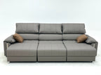 ANJU Electric Slide-Out Seat Sofa with Tilting Headrests, Faux or Top-Grain Leather, 212–420 cm