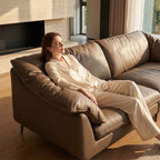 ANJU Hug sofa in Khaki lounge scene