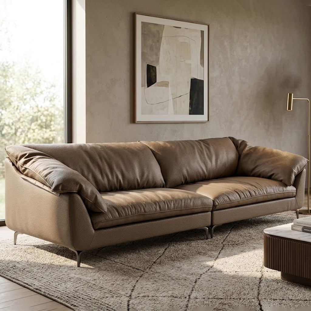 ANJU 2406 Hug sofa in Khaki in a living room setting
