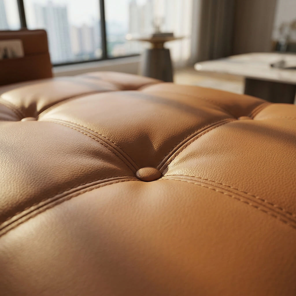 ANJU 298 orange sofa bed seat detail