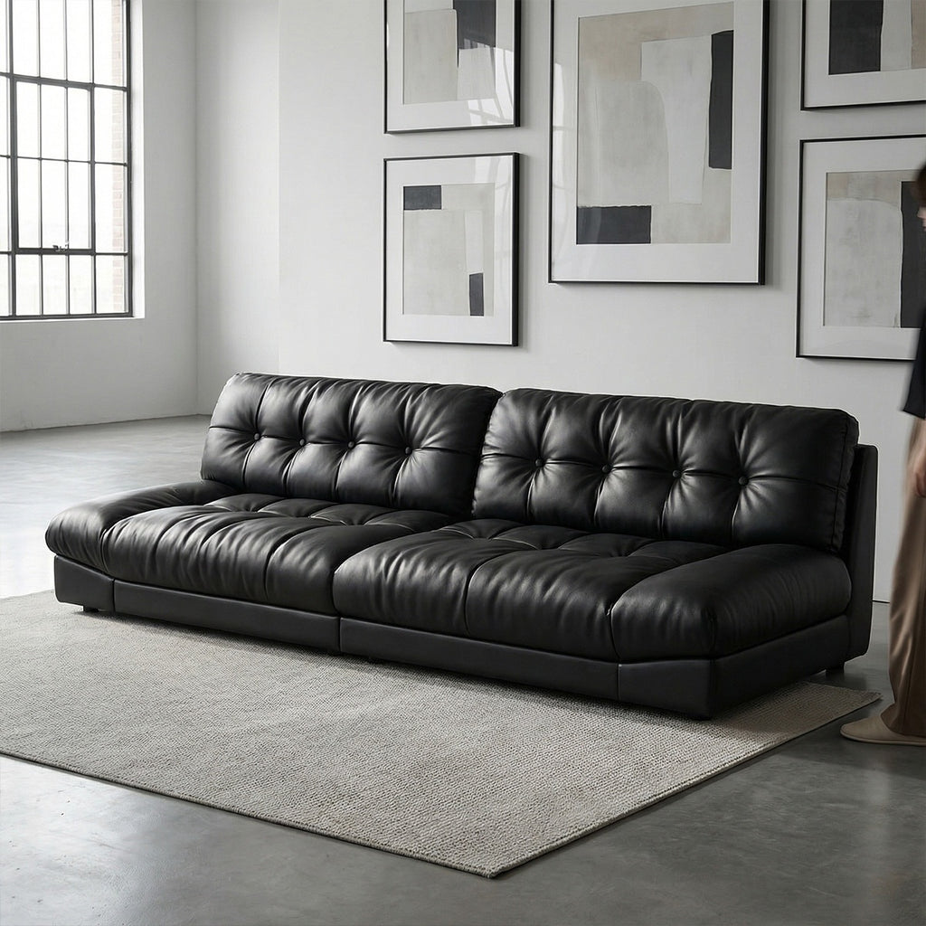 ANJU 965 Cloud sofa black living room scene