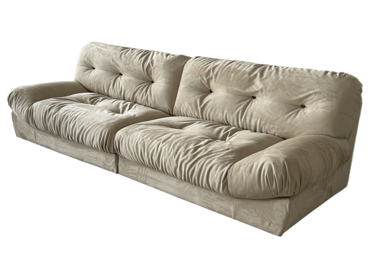 ANJU 965 Cloud sofa khaki angle view on white background