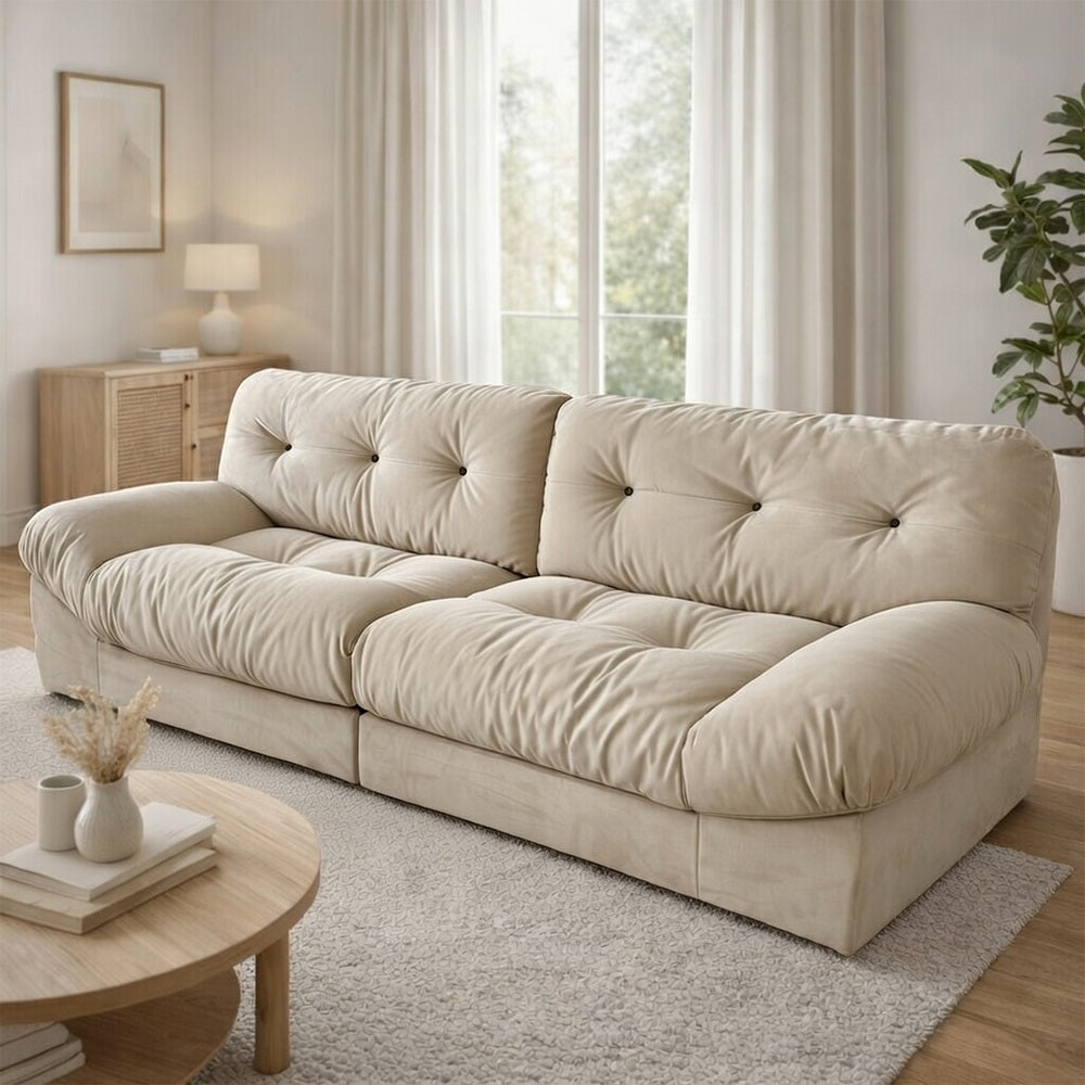 ANJU 965 Cloud sofa khaki living room scene