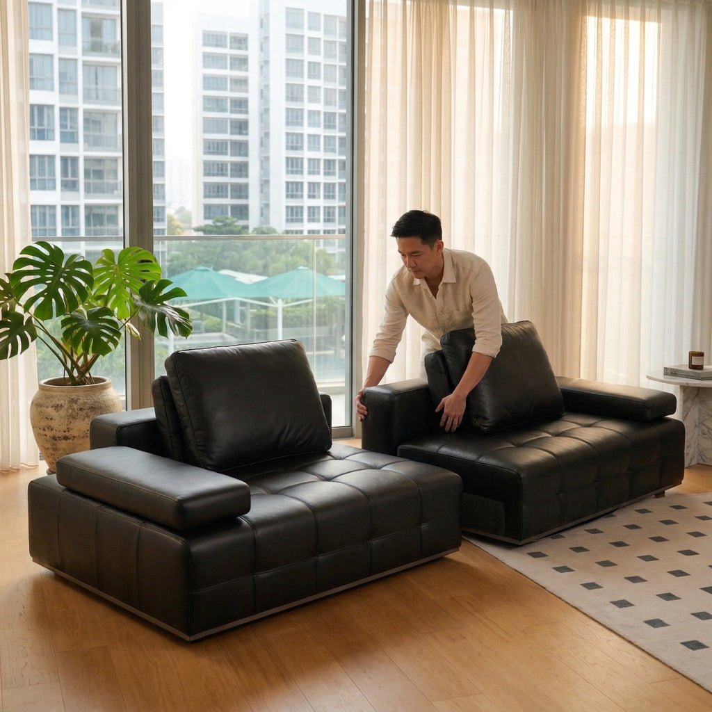 ANJU 985 Lawrence dark gray sofa sectional arrangement scene