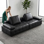 ANJU Lawrence dark gray sofa angled living room view