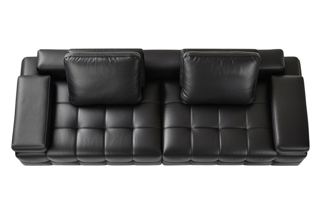 ANJU 985 Lawrence dark gray sofa top view on white background