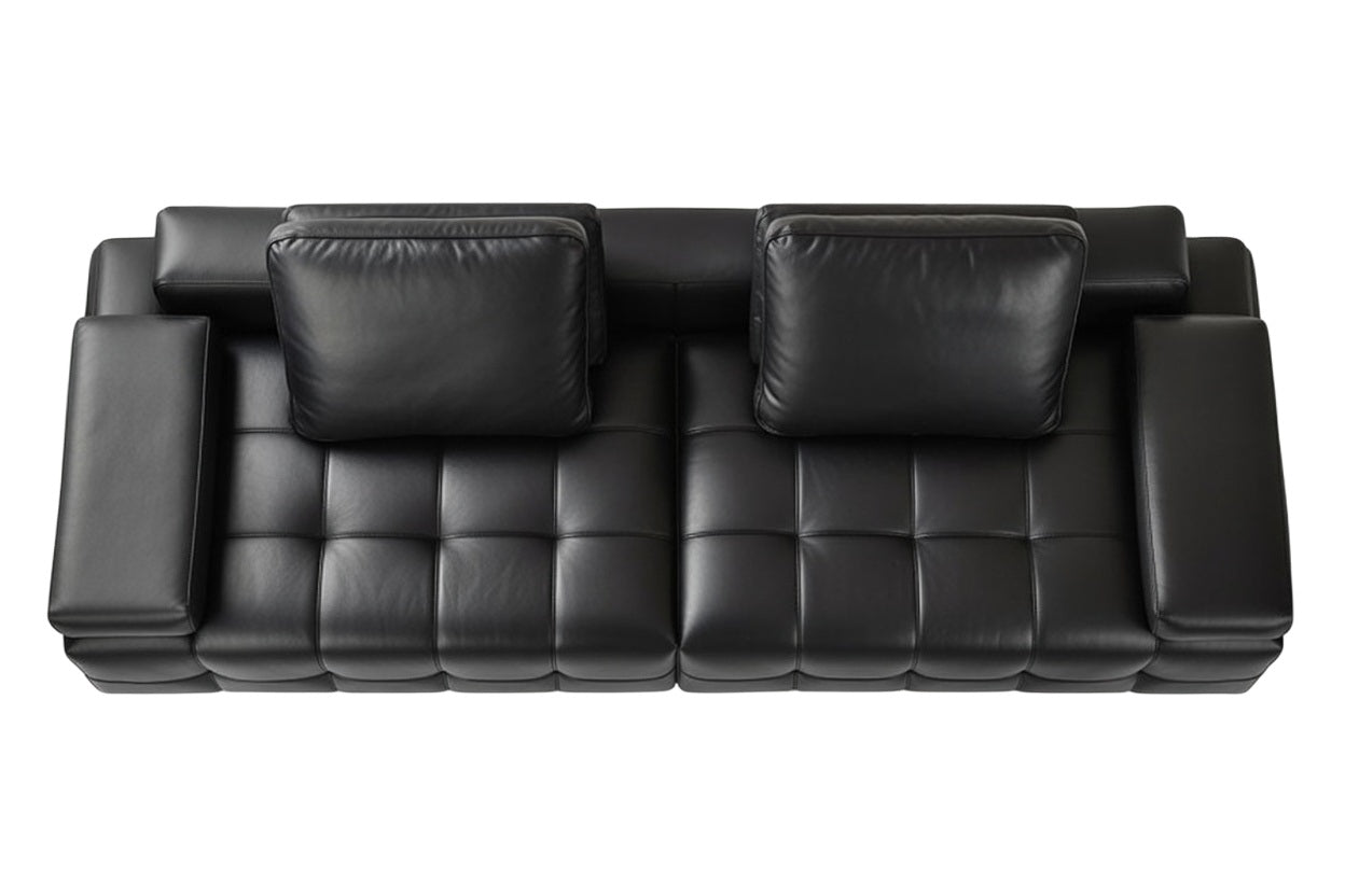 ANJU 985 Lawrence dark gray sofa top view on white background