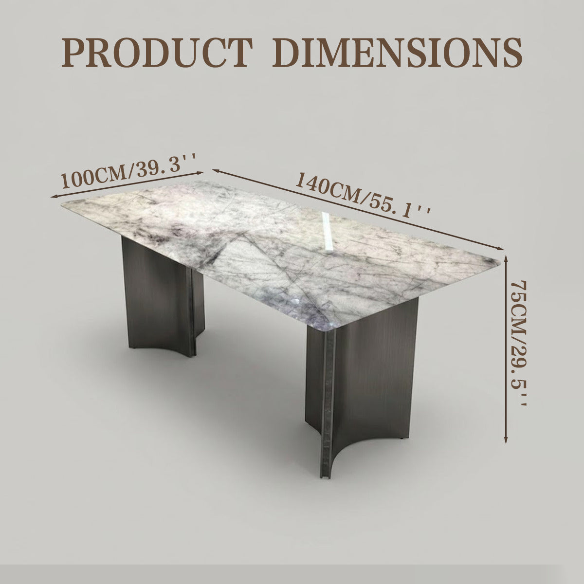 ANJU A03-3 white dining table set dimensions