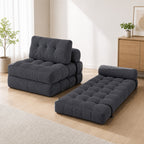 ANJU Foldable Lazy Sofa Bed structure, dark gray