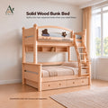 ANJU Wooden Bunk Bed That Splits into 2 Beds, Ash Finish, 1.2m or 1.5m Lower Bunk — image 1