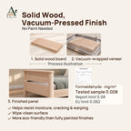 ANJU Wooden Bunk Bed That Splits into 2 Beds, Ash Finish, 1.2m or 1.5m Lower Bunk — image 3