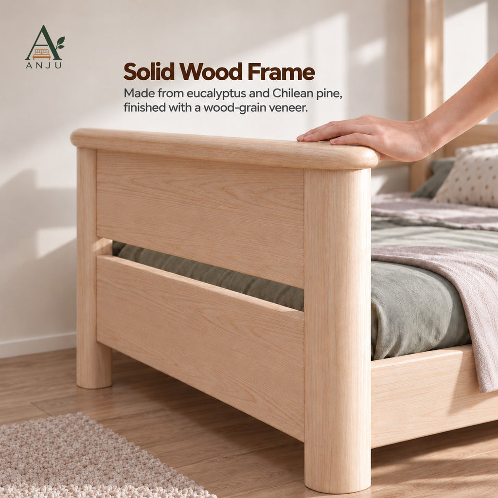 ANJU Wooden Bunk Bed That Splits into 2 Beds, Ash Finish, 1.2m or 1.5m Lower Bunk — image 5