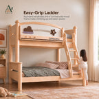 ANJU Wooden Bunk Bed That Splits into 2 Beds, Ash Finish, 1.2m or 1.5m Lower Bunk — image 6