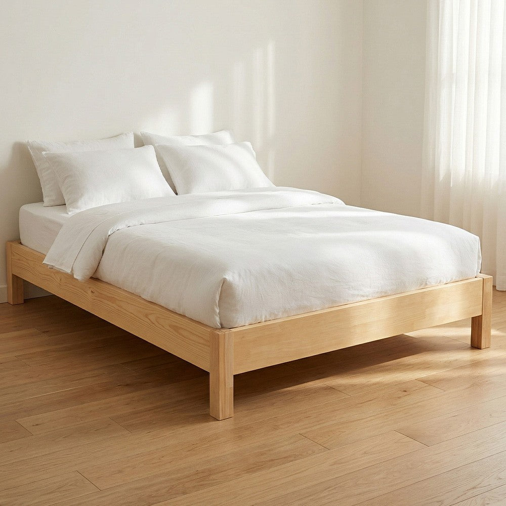 ANJU BD01 tatami bed frame shown in a bedroom scene
