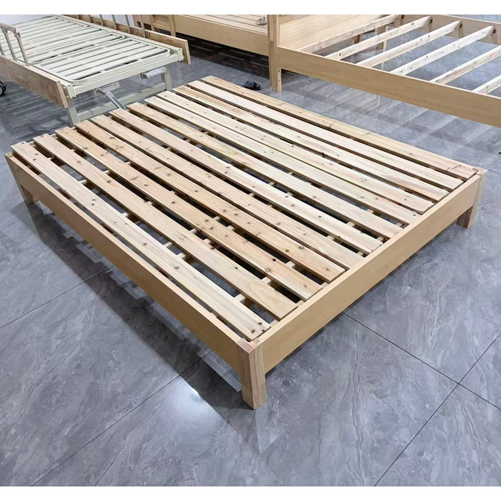 ANJU BD01 tatami bed frame real photo slatted base angle