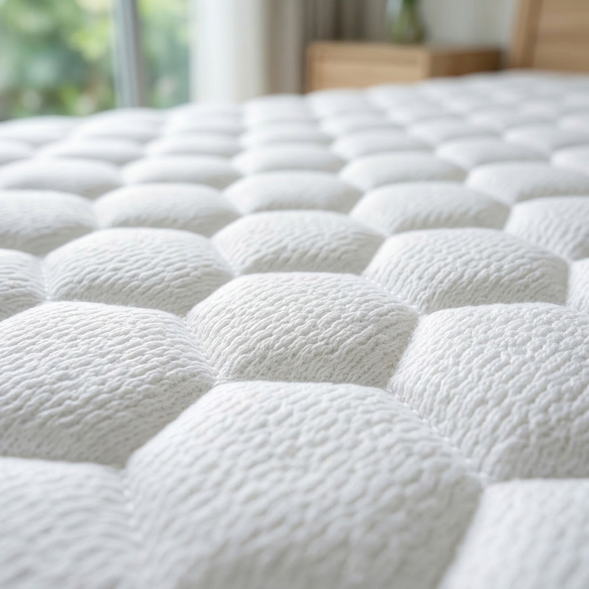 ANJU roll packed mattress top fabric detail